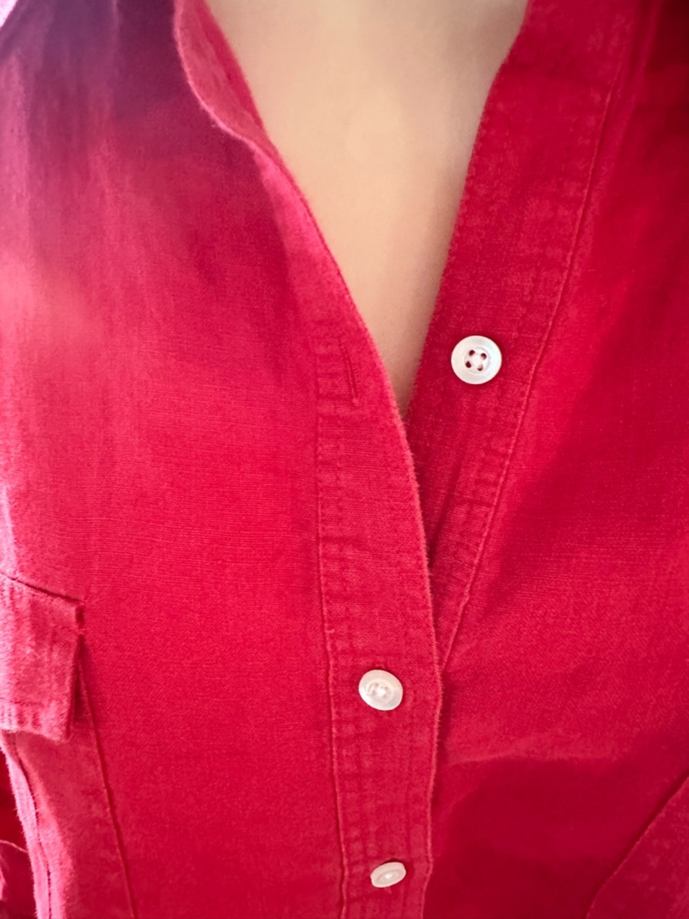 Talbots Linen Button Up Shirt - Picture 2 of 10